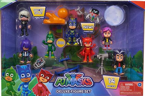 Pj Masks 16 Piece Deluxe Figure Set Uk Toys And Games