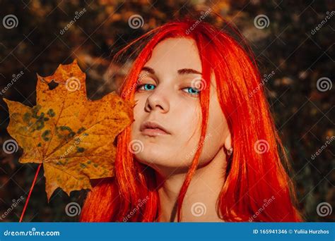 Beautiful Redhead Girl With Long Strong And Thick Hair Perfect Woman