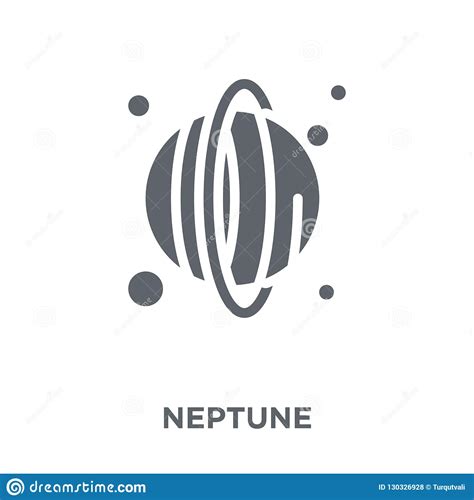 Neptune Icon In Cartoon Style Isolated On White Background Planets