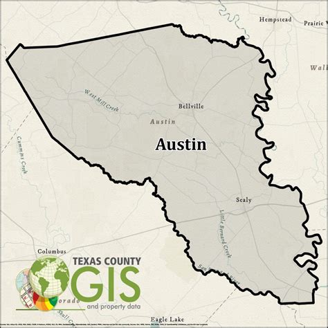 Austin County GIS Shapefile And Property Data Texas County GIS Data
