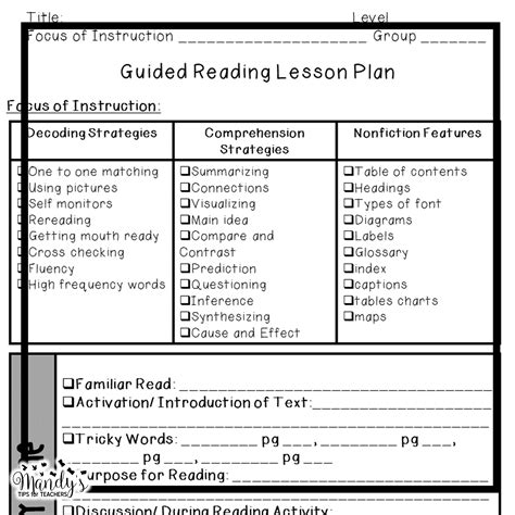 The Best Teaching Reading Lesson Plan References Deb Morans