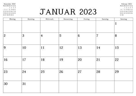 Kalender Januar 2023 Zum Ausdrucken 48ms Michel Zbinden Ch Bank2home Com