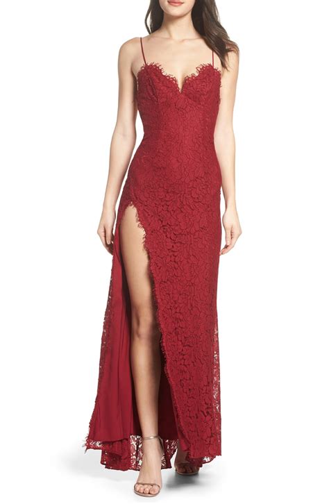 fame and partners everett lace gown nordstrom