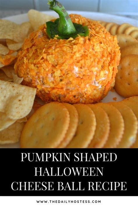 Halloween Appetizer Recipe Cheeseball Recipe Pumpkin