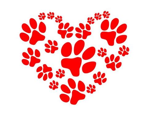 Heart Paw Decal Dog Lover Sticker Dog Heart Sticker I Love My Dog