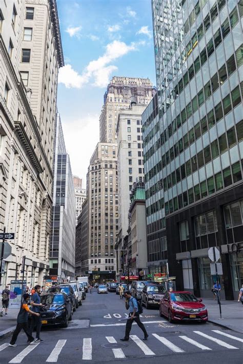 Street In Lower Manhattan New York City Usa Editorial Stock Image