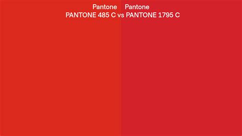 Pantone 485 C Vs Pantone 1795 C Side By Side Comparison