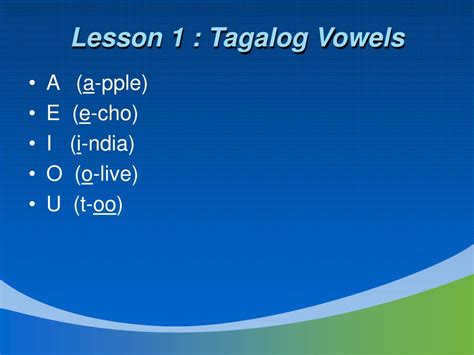 Ppt Tagalog Class For Beginners Powerpoint Presentation Free