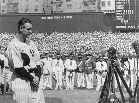 Lou Gehrig Yet Today I Consider Myself The Luckiest Man On The Face Of This Earth 1939