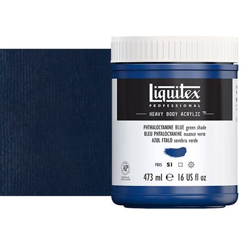 Liquitex Heavy Body Acrylic Phthalocyanine Blue Green Shade 16oz