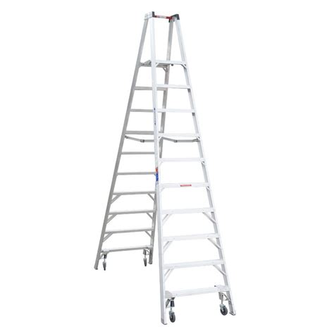 Shop Werner 10 Ft Aluminum 300 Lb Type Ia Stockers Ladder At