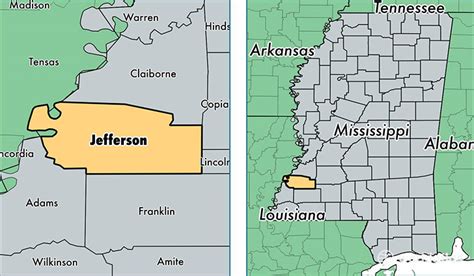 Jefferson County Mississippi Map Of Jefferson County Ms Where Is