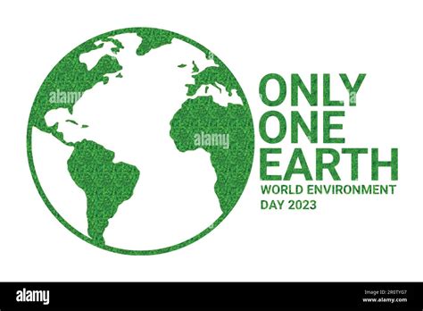 Only One Earth World Environment Day 2023 Vector Illustration Ecology