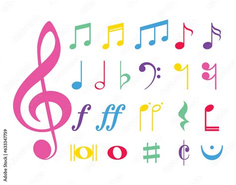 Musical Symbols And Stave Collection Of Music Note Symbols Collection
