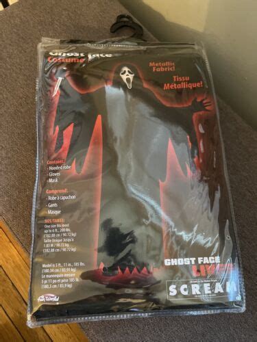 New Scream Ghostface Costume 25th Anniversary Rare Halloween Adult Size 4571905483