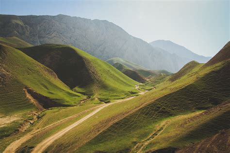 Free Photo Green Mountains Clouds Outdoors Wide Angle Photography