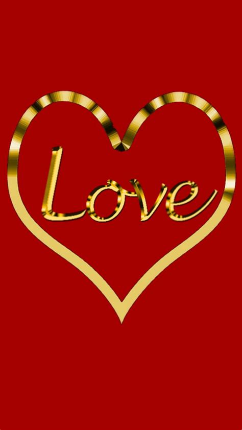 720p Free Download Loveonred Love Gold Letters Red Background