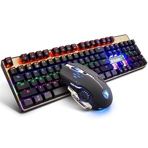 Sades S3 Usb Wired Mouse Keyboard Combo Cool Backlit Mechanical