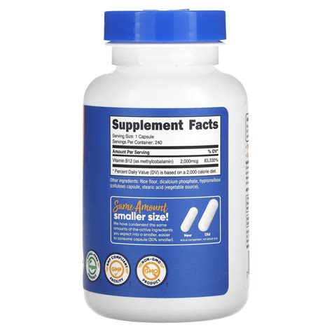 Nutricost Vitamin B12 2000 Mcg 240 Capsules