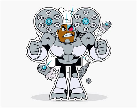 Cyborg Teen Titans Go Png Free Transparent Clipart Clipartkey