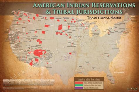 American Indian Reservations Map W Reservation Names