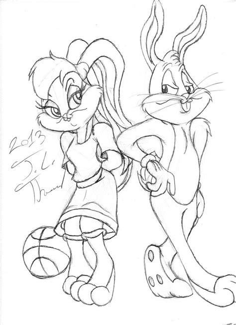 bugs bunny and lola bunny coloring pages coloring pages