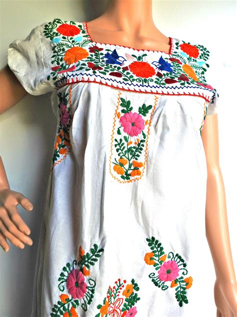 Opt For This Vintage Bright White Mexican Dress For Your Next Fiesta