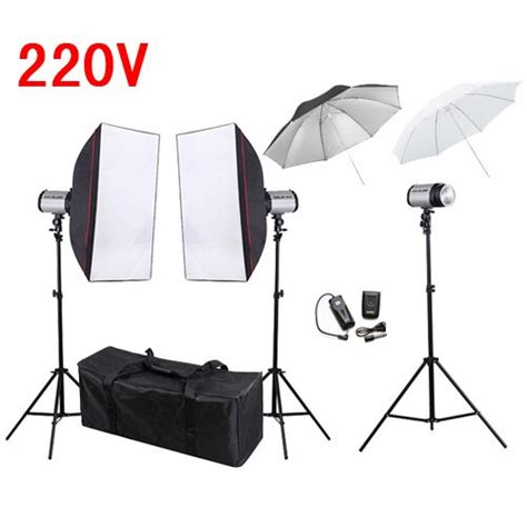 Photography Studio Soft Box Flash Lighting Kits 900w 220v Storbe Light