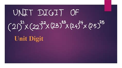 Unit Digit Finding Unit Digit Using Cyclicity Theorem Rrb Ntpc And