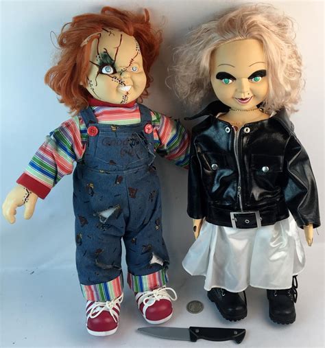 Bid Now 1998 Chucky And Tiffany Bride Of Chucky Spencer Ts Doll Set 25 Tall October 1 0120