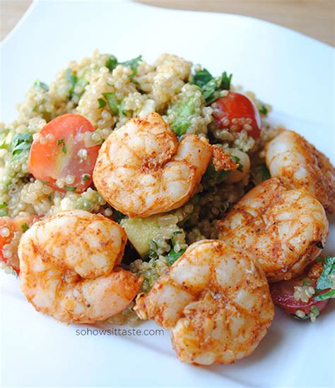 Spicy Grilled Shrimp With Quinoa Salad