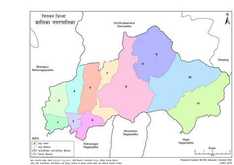 Map Of Kalika Municipality Chitwan Nepal Nepal Archives