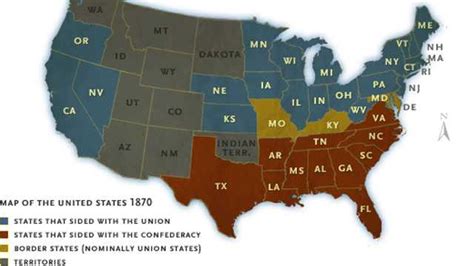 United States Map 1870 Noel Paris