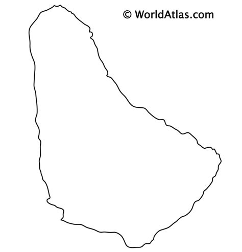 Barbados Outline Map