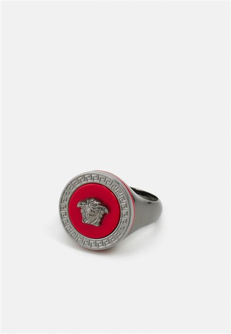 Versace Unisex Ring Silver Coloured Uk