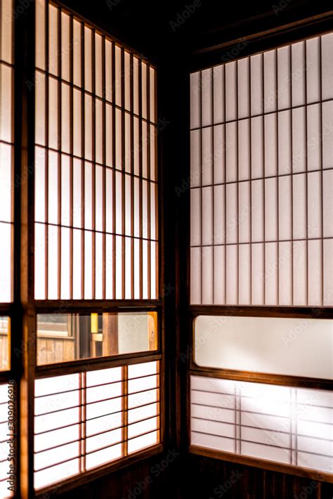 View Of Traditional Japanese House Onsen Ryokan Hotel In Japan With