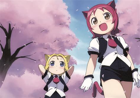 Animal Ears Catgirl Cherry Blossoms Chibi Tabgraphics Anime Wallpapers