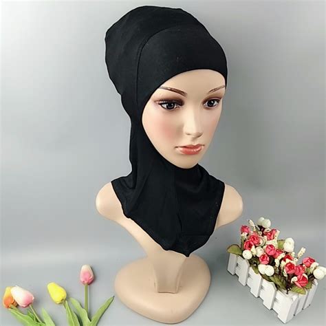 a90 20pcs high quality 100 cotton full normal muslim underscarf inner cap hijab shawl mixed