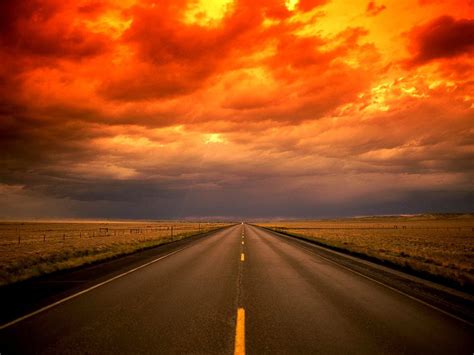 Sunset Road Horizon Wallpaper Best Free Pictures