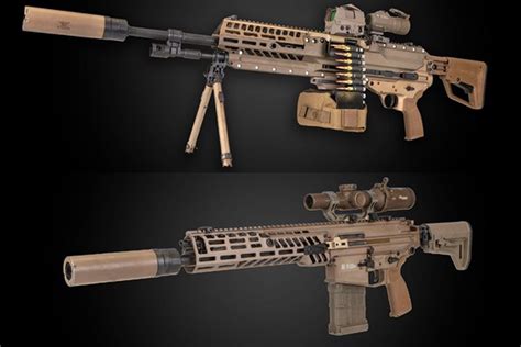 This year's shot show was the first to have models representing all three of the us army's next generation squad weapon program prototypes. Taenvan