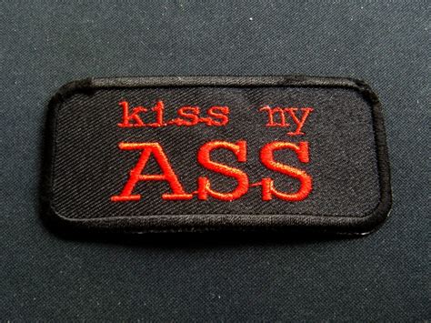 Kiss Ny Ass Embroidery Iron On Patches 50 Pcs Great Deal Rock Punk Hippie Biker Chopper Iron