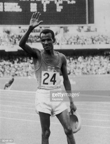 Mamo Wolde Of Ethiopia Having Just Won The Marathon In 2 Hours 20