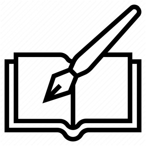 Book, book writing, pen, writing, writing book, writing document icon - Download on Iconfinder