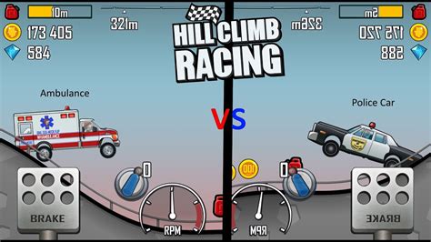 Hill Climb Racing 1v1 Police Car Vs Ambulance Youtube