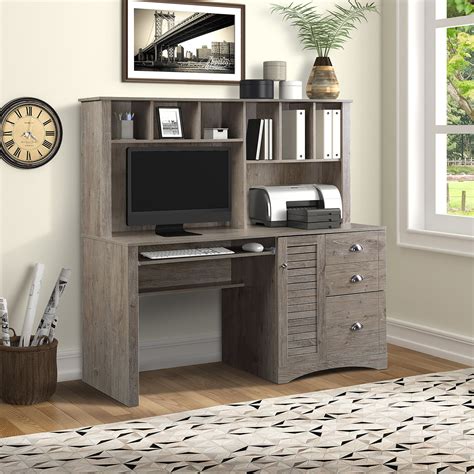 Home Office Desk Computer Writing Study Table With Drawers Hutch
