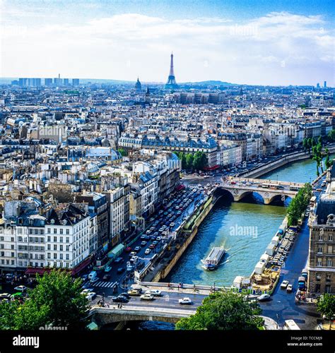 Overview Of The City From Notre Dame De Paris Cathedral Sightseeing