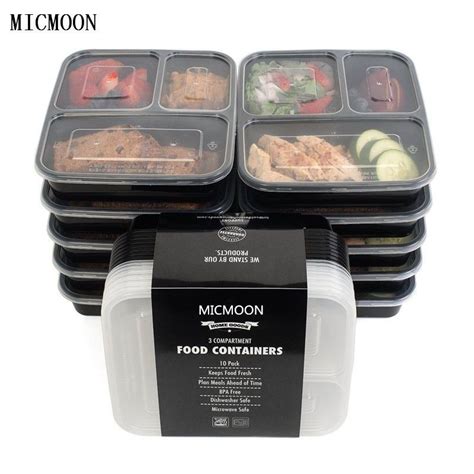 How to find the best food storage container. Best 10-Pack 3 Compartment Food Meal Prep Containers ...