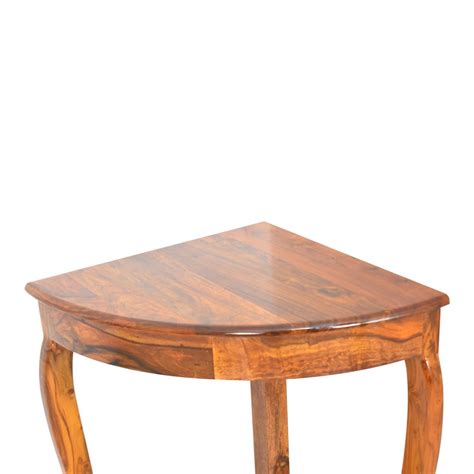 Buy Corner Table Made With Solid Sheesham Wood Furniture Wallet