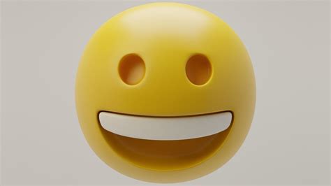 Smiling Emoji 3d Cgtrader