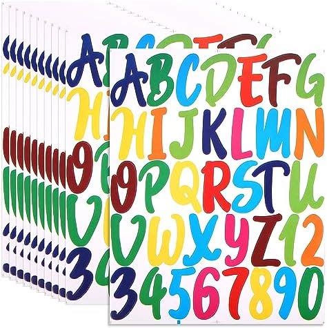 Amazon 10 Sheets Vinyl Alphabet Stickers 2 Inch Alphabet Number